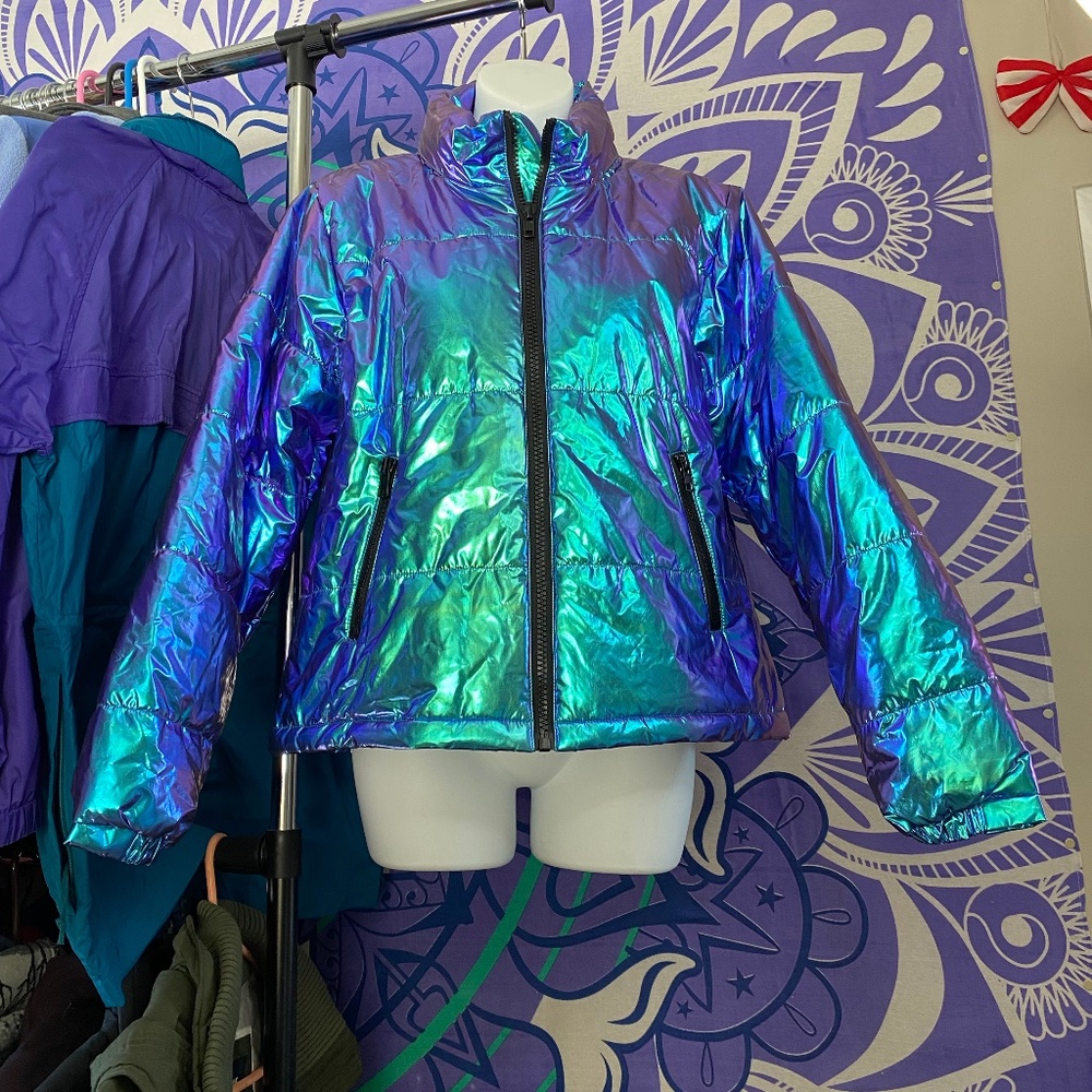 Club Exx Iridescent Snowsuit from Dolls Kill